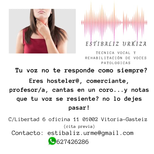 rehabilitación de la voz y técnica vocal en Vitoria-Gasteiz