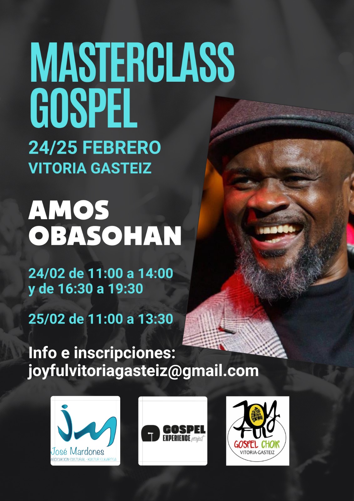 Masterclass de gospel con Amos Obasohan en Vitoria-Gasteiz