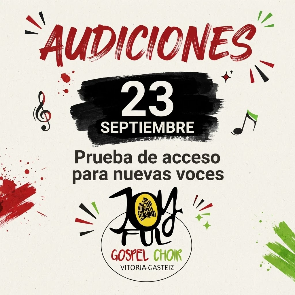 Audiciones para el Joyful Gospel Choir: incorpórate a la temporada 26-27